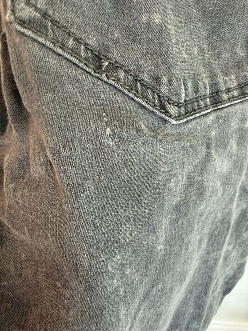 Free People Grey Overalls Skinny Leg Cropped Rolled Hem 28 Casual Festival - Picture 10 of 11